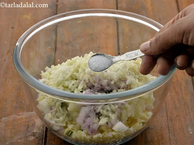 Step 14 – Add salt to taste. Be careful while adding salt because the cheese has salt in …