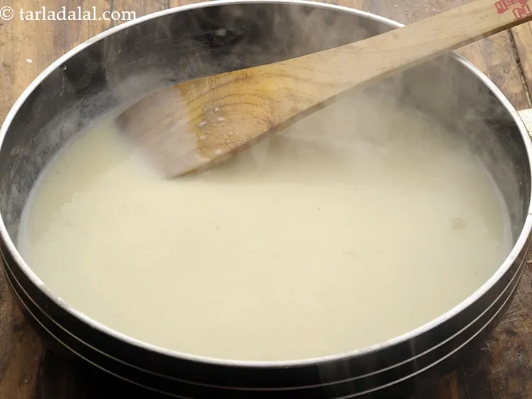 Step 12 – Mix well and cook on a medium flame for 2 minutes, while stirring continuously. It …