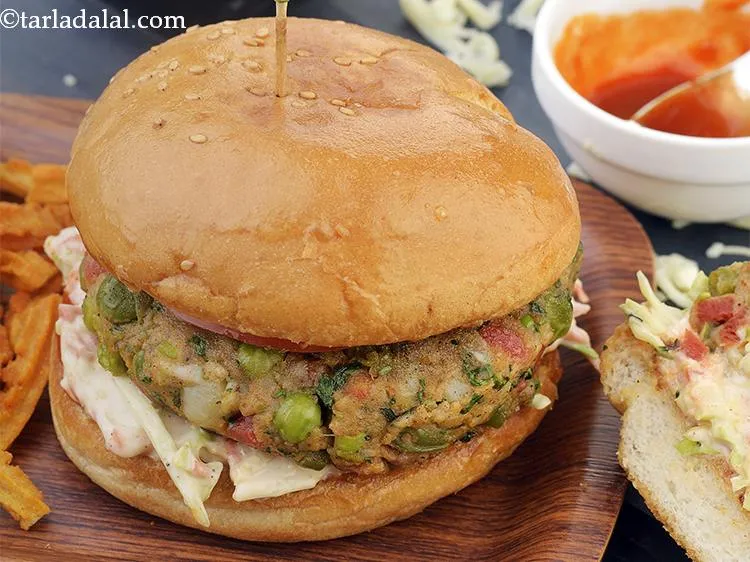 Step 34 – Relish the cheesy stuffed veggie burger hot and fresh to enjoy the gooeyness of the …
