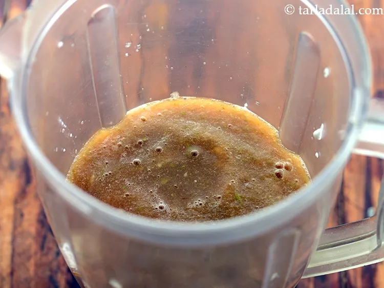 Step 7 – Add pear-water mixture.&nbsp;