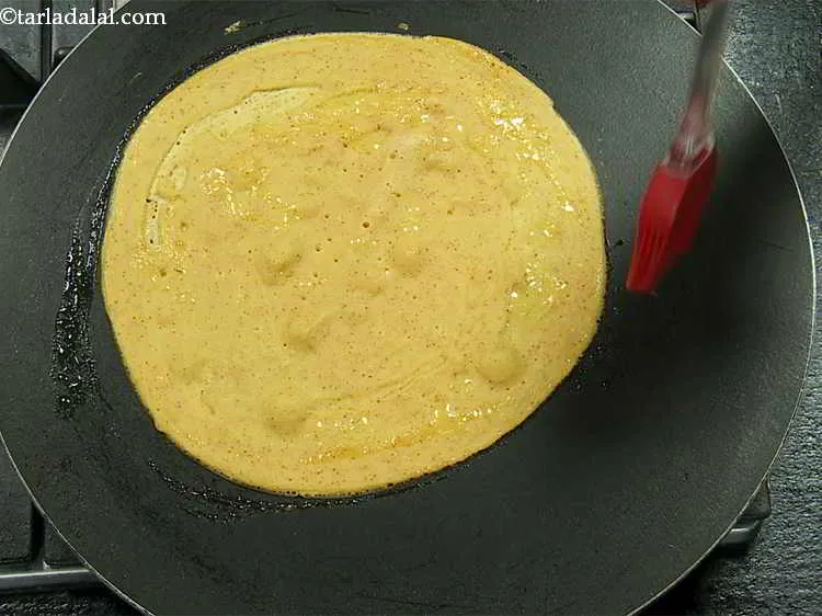 Step 14 – Smear a little oil over it and along the edges.