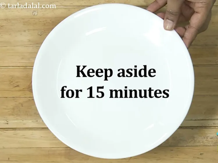 Step 17 – Cover with a lid and keep aside for 15 minutes.