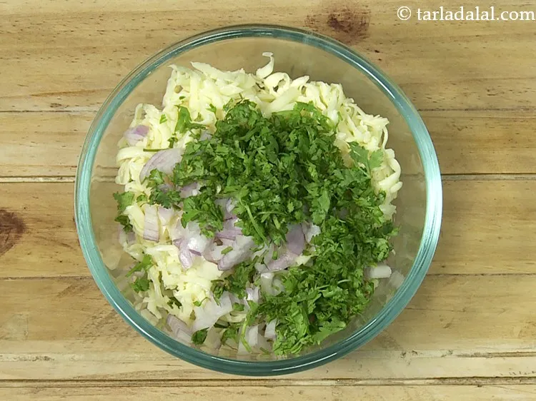 Step 6 – Add finely chopped coriander.