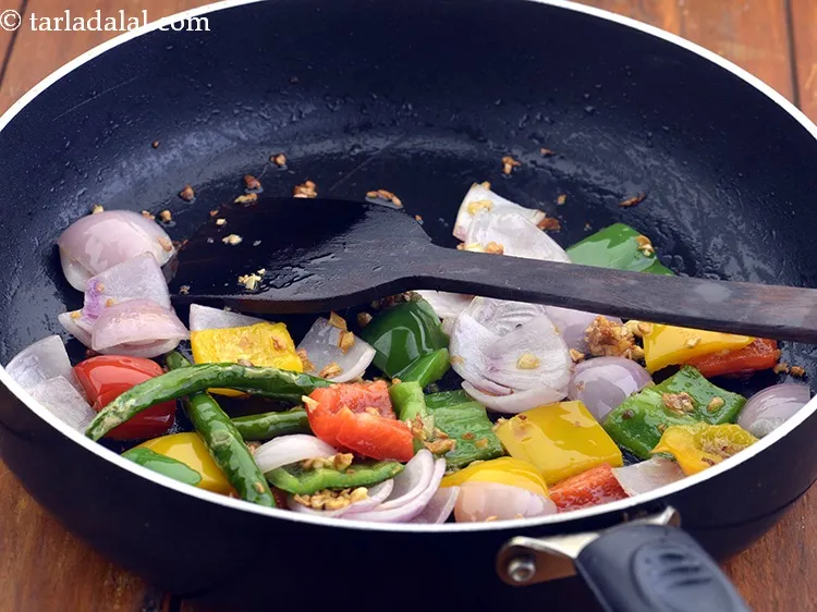 Step 36 – Saut&eacute; on a medium flame for 2 minutes.