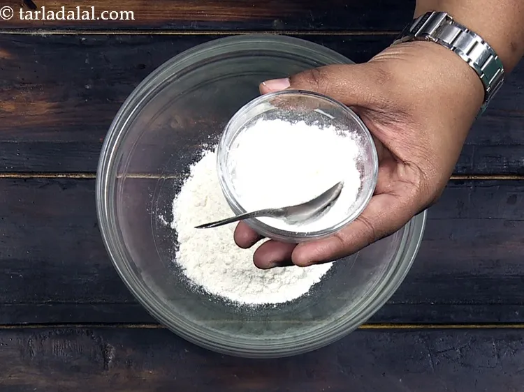 Step 11 – Add 2 tbsp&nbsp;<a href="https://www.tarladalal.com/glossary-cornflour-cornstarch-maize-starch-corn-flour-112i">cornflour</a>.