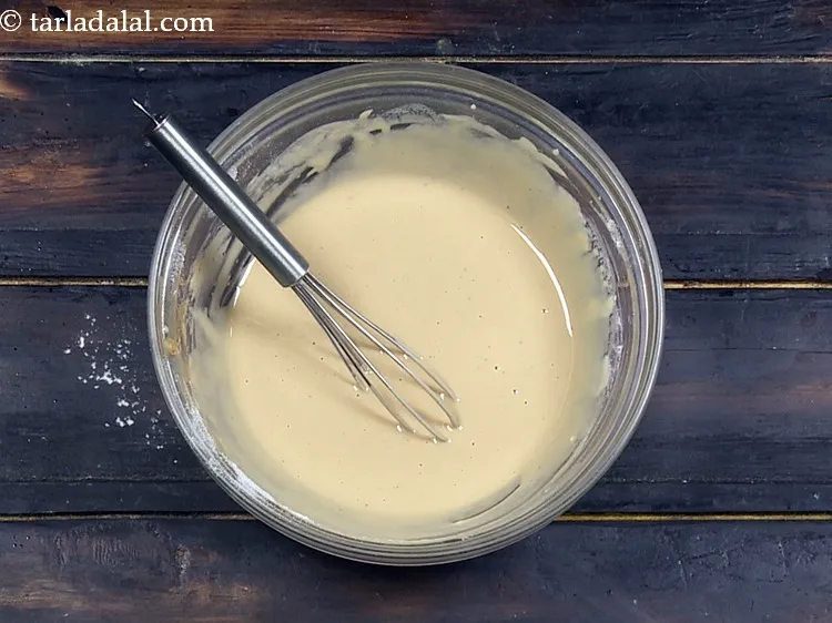 Step 16 – Mix well using a whisk to make a lump free batter. It should be thick …