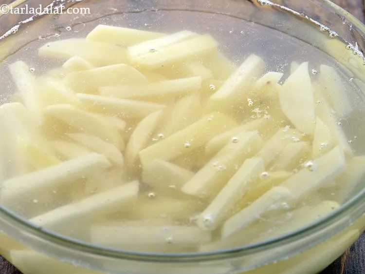 Step 6 – Keep them submerged in water so as to prevent oxidation. It is important to cut …