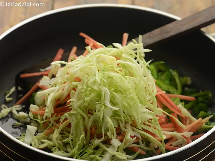 Step 10 – Add cabbage.