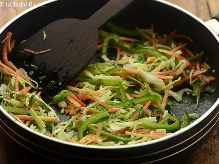 Step 11 – Saut&eacute; on a high flame for 30 seconds.