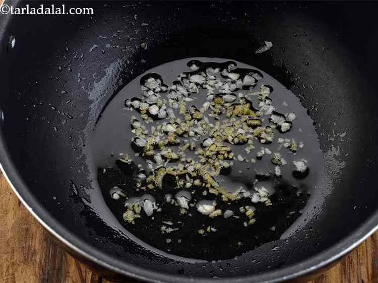 Step 17 – Heat the oil in a deep pan. Once the oil is hot, add finely chopped …
