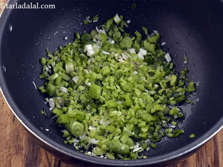 Step 19 – Add the chopped celery.