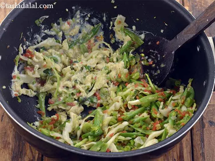 Step 27 – Cook until eggs are scrambled while scrapping the sides of the pan continuously. This should …