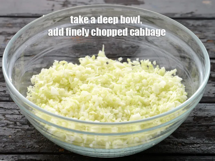 Step 3 – To make mixture for Chinese pakoda recipe | crispy Chinese pakoda street style | kobi …