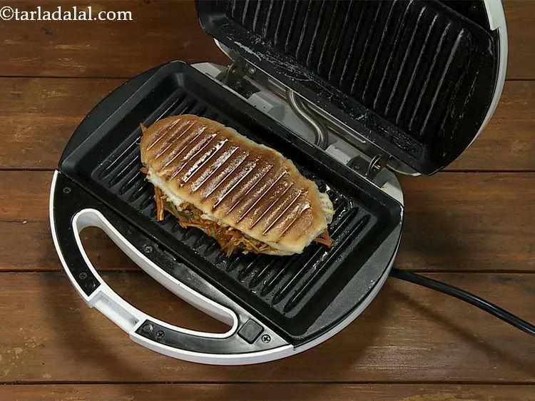 Step 19 – Place the panini in the sandwich griller and grill for 5 minutes or till it …