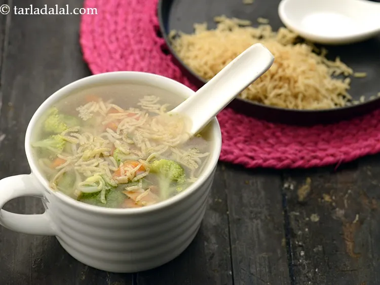 Step 28 – Serve <strong>Chinese vegetable clear soup recipe | veg clear soup | easy healthy veg clear …