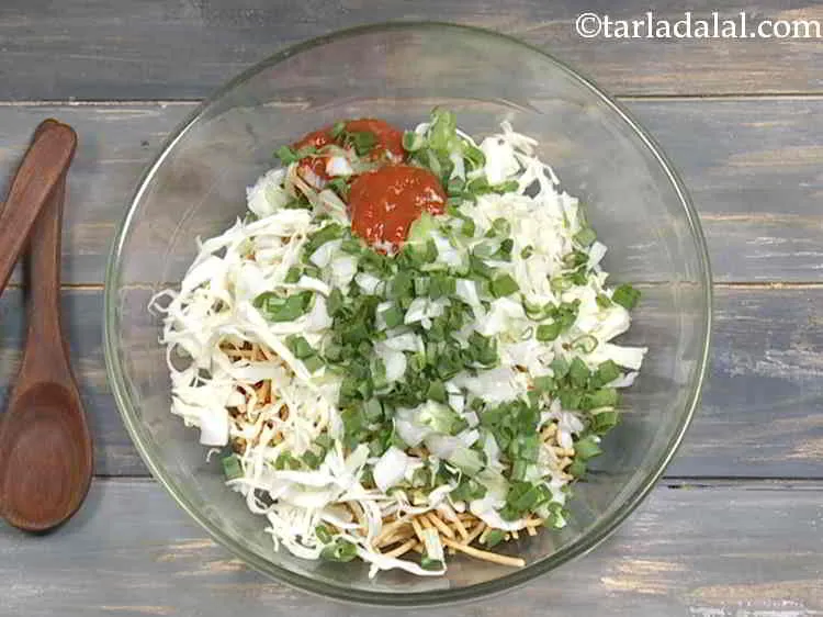 Step 10 – Then add schezuan sauce.