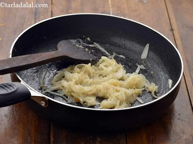 Step 2 – Add the garlic paste and saut? on a medium flame for 2 minutes.