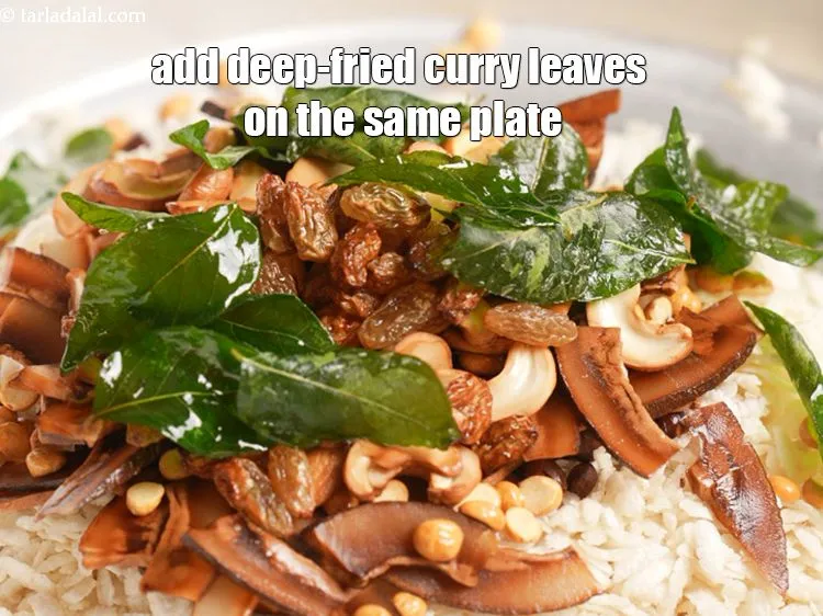 Step 21 – Add fried curry leaves also to the same plate.&nbsp;