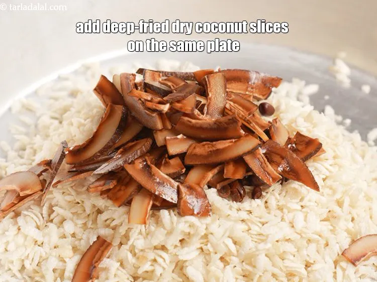 Step 13 – Add fried coconut also to the same plate.