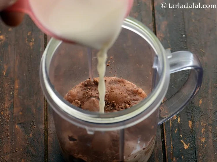 Step 10 – Add the almond milk . We have used &frac34; cup of almond milk. Make sure …