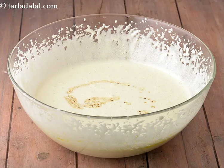 Step 42 – Add 1 tsp&nbsp;<a href="https://www.tarladalal.com/glossary-vanilla-essence-406i">vanilla essence</a>.