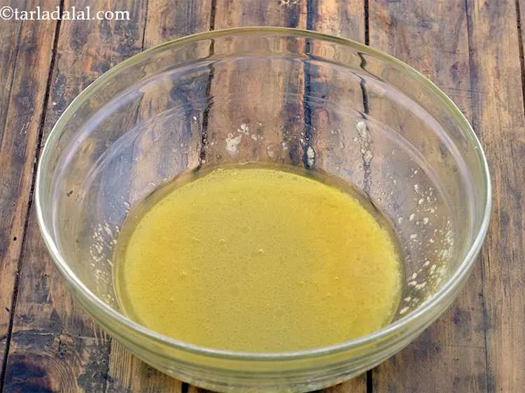 Step 12 – Add a cup of hot water to this mixture and mix well.