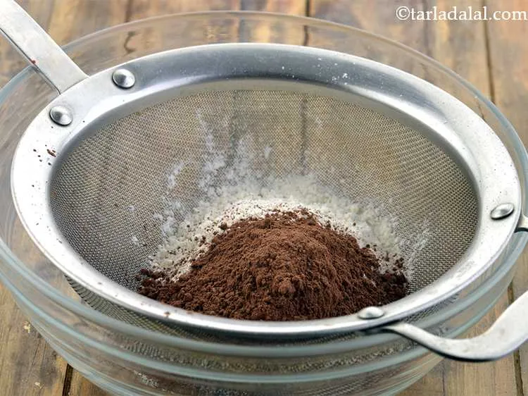 Step 3 – Add the cocoa powder to it.