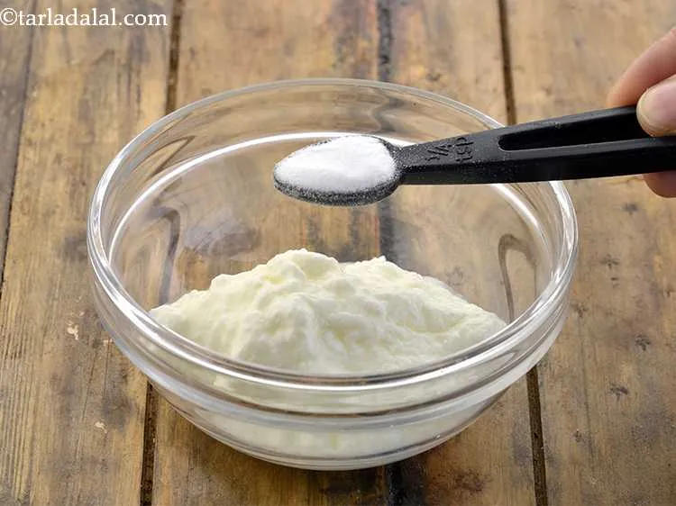 Step 6 – Add the soda bi carb to it.