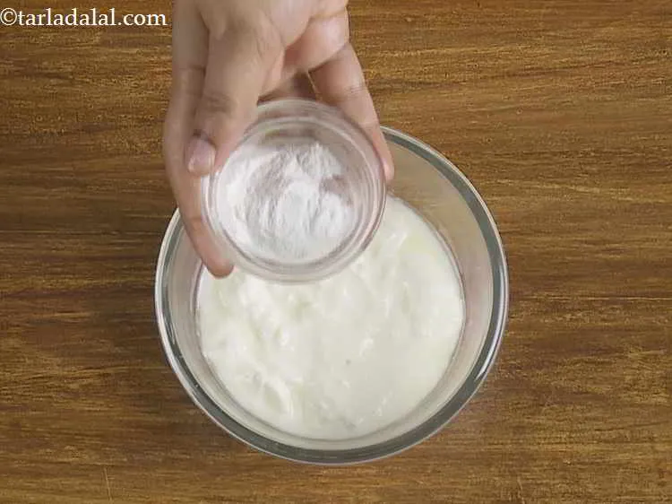 Step 5 – Next, add the baking soda.