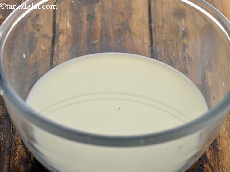 Step 2 – To make the&nbsp;<strong>chocolate milkshake with dark chocolate</strong>, measure 1.5 cups of milk and refrigerate for …