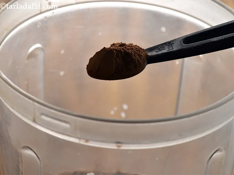 Step 10 – Add cocoa powder for a rich chocolate flavour.