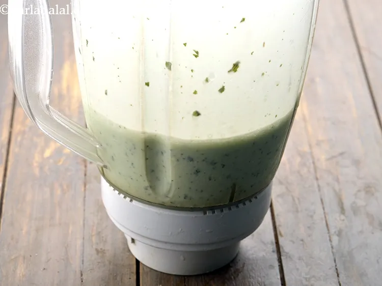 Step 24 – Pour the mixture into a mixer and blend till smooth.