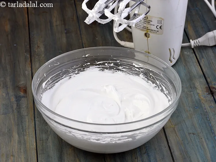 Step 20 – Add the beaten cream.