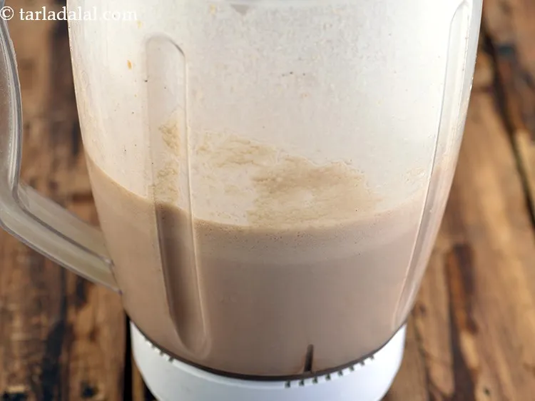 Step 4 – Combine all the ingredients in a mixer, blend it till smooth and our <strong>chocolate peanut …