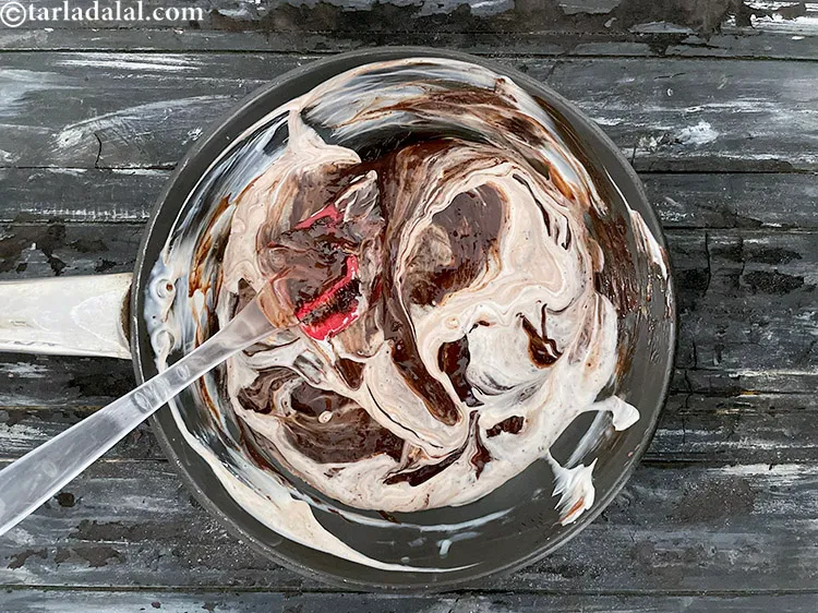 Step 18 – Keep stirring till the chocolate melts. This should take about 2 to 3 minutes. <strong>Here …