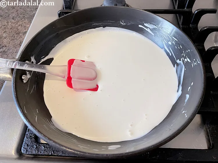 Step 15 – Image taken at 2 minutes of cooking fresh cream.