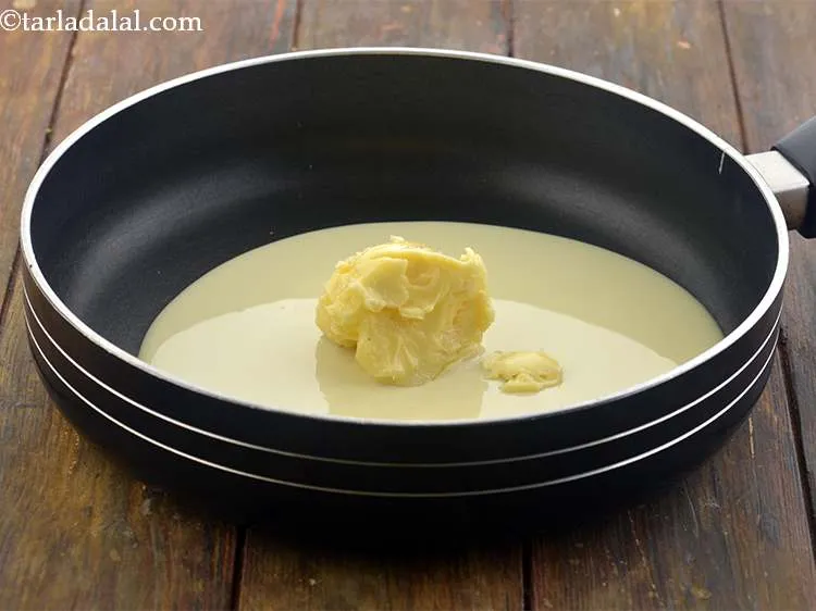 Step 3 – Now add the butter into the pan.