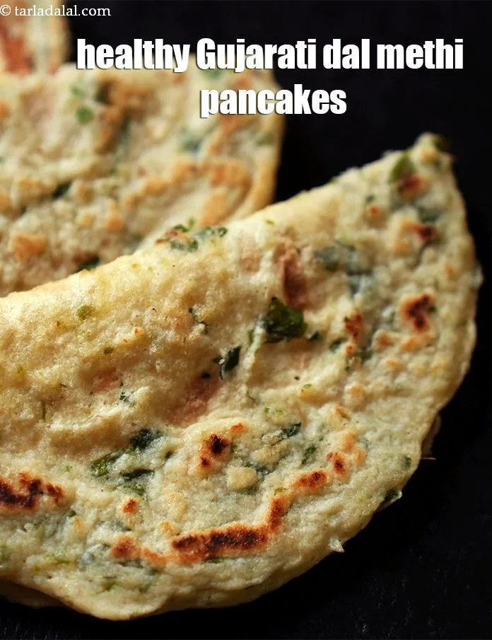 Step 26 – Serve <strong>chola dal pudla | split cow peas methi pancakes | &nbsp;healthy dal methi pancakes …