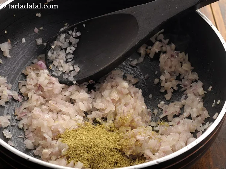 Step 14 – Add the coriander-cumin seeds powder