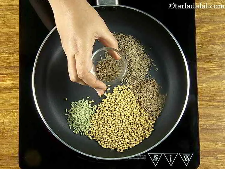 स्टेप 12 – अजवायन डालें। यह जीरा और पार्सले परिवार का है। बीज …