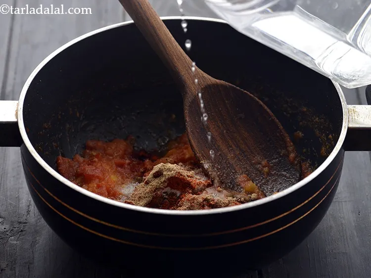 Step 21 – Add little salt and approx. 2 tbsp of water.