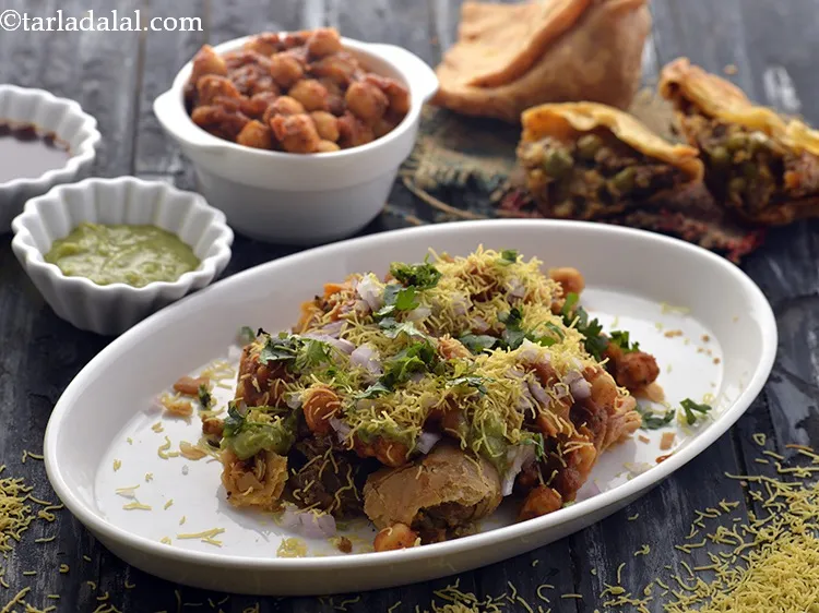 Step 37 – Serve the <strong>samosa chole chaat</strong> immediately. If you enjoyed this recipe of samosa chole then …