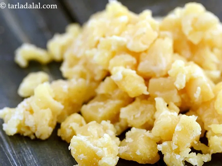 Step 24 – Add 3 tbsp&nbsp;<a href="https://www.tarladalal.com/glossary-chopped-jaggery-946i">chopped jaggery (gur)</a>.