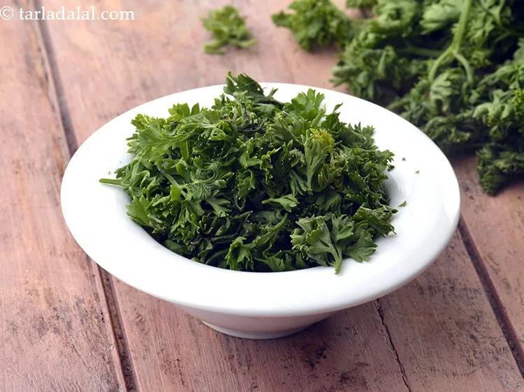 Step 6 – Coriander can be replaced with finely chopped parsley.