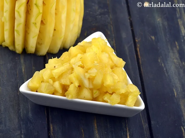 Step 21 – Add 2 cups&nbsp;<a href="https://www.tarladalal.com/glossary-chopped-pineapple-89i">chopped pineapple</a>. You can chop into small or big pieces as per …