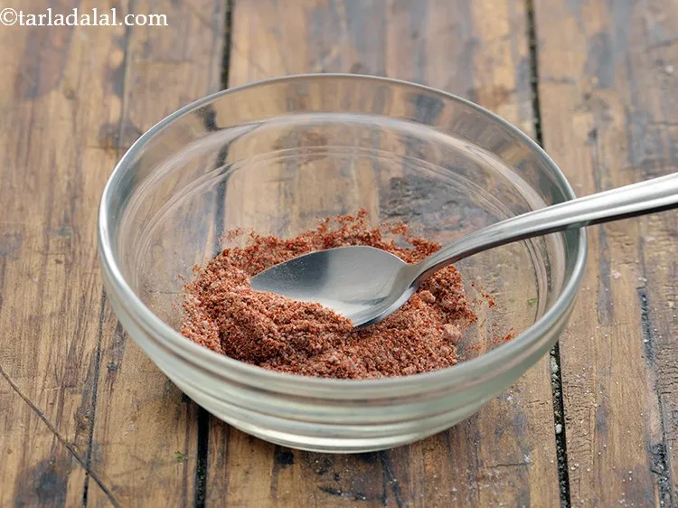 Step 7 – Mix well and keep aside. Ensure that the spice powder is smooth and no lumps …