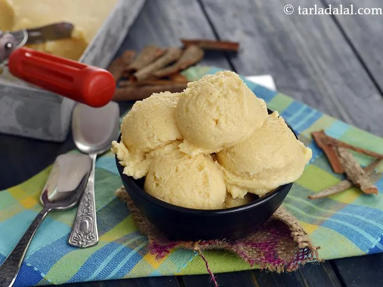 Step 19 – Scoop <strong>cinnamon peach ice cream</strong> and serve immediately.