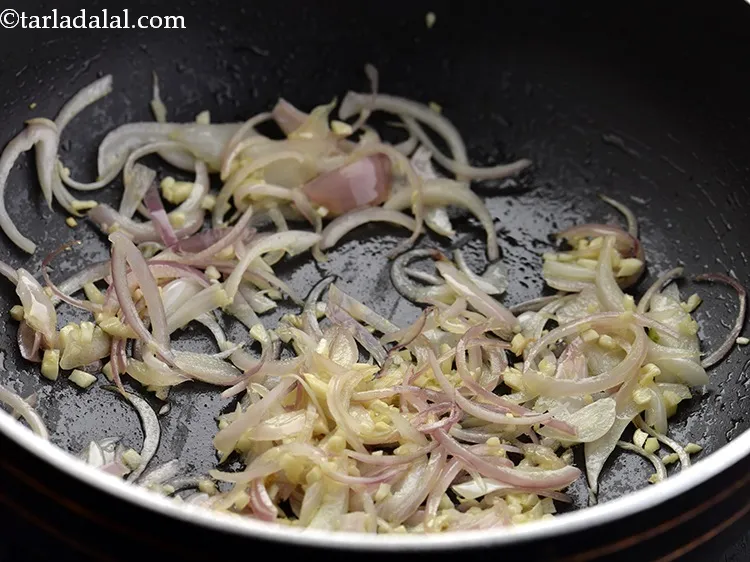 Step 5 – Saut&eacute; on a medium flame for 1 minute.