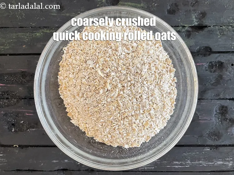 Step 10 – Keep aside&nbsp;coarsely crush quick cooking rolled oats to use in the granola bar. <u><em>The reason …