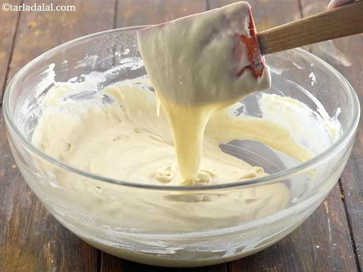 Step 24 – Again mix well with a spatula. The mixture should be free of lumps.&nbsp;